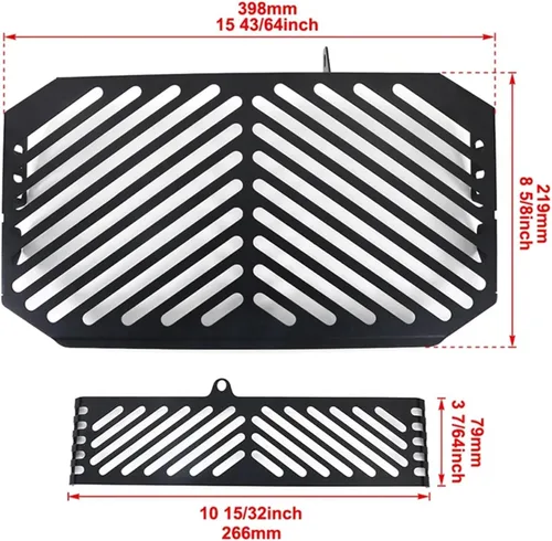 Vista 2 de Compatible con V-Strom 650 DL 650 2004-2010 650 Protectores de radiador de motocicleta cubierta de aluminio