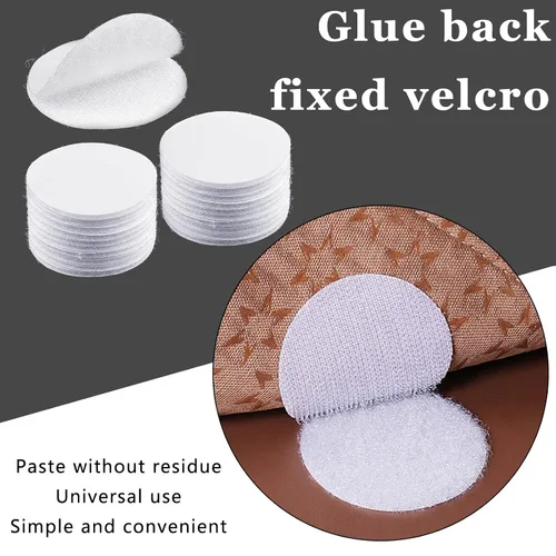 Vista 6 de Tiras de cinta autoadhesiva redondas de puntos grandes de 2 pulgadas, cinta adhesiva de montaje de doble cara, impermeable, para el hogar, oficina