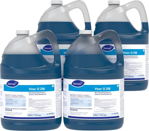 Vista 11 de VIREX Diversey II 256 04331. Disinfectant Cleaner Concentrate, Multi-Surface for Home & Commercial Use, Odor Control, Mint Scent, AccuMix Bottle, 32