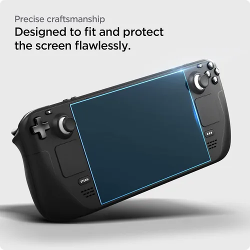 Vista 5 de Spigen Protector de pantalla de vidrio templado GlasTR EZ Fit diseñado para cubierta de vapor dureza 9H