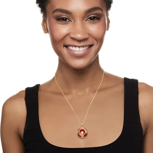 Vista 2 de Ross-Simons Good Fortune Butterfly Pendant Necklace in 18kt Gold Over Sterling