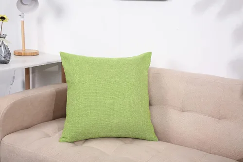 Vista 2 de TangDepot Funda de cojín de lino sintético con forro pesado, funda de almohada, fundas de almohada decorativas, para interiores y exteriores, funda