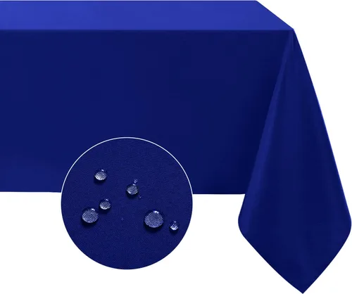 Vista 11 de Softalker - Mantel rectangular, impermeable y resistente a las manchas, mantel cuadrado de tela sin arrugas, lavable, cubierta de mesa de poliéster