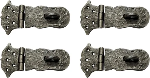 Vista 19 de Adonai Hardware Paran - Cerrojo de seguridad de hierro fundido antiguo resistente (4 pulgadas x 2 unidades, latón antiguo) para cofre del tesoro