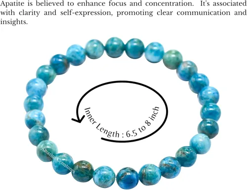 Vista 391 de Amazing Gemstone Pulsera de cristal para mujeres y hombres, pulsera de cristal curativo de protección, pulsera elástica con cuentas de piedras