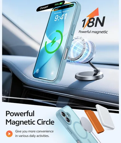 Vista 250 de FNTCASE Funda para Motorola Moto G-Stylus-5G-2025: Funda magnética translúcida mate a prueba de golpes para Moto G Stylus 2026, funda protectora