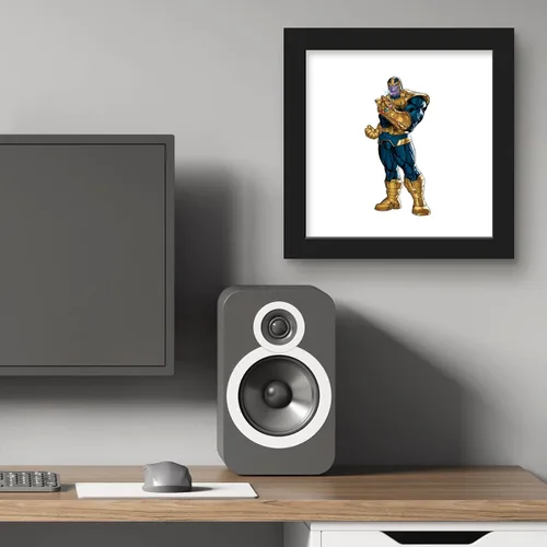 Vista 6 de Trends International Gallery Pops Marvel Comics Avengers - Póster de pared de Thanos, 12 x 12 pulgadas, versión enmarcada en negro