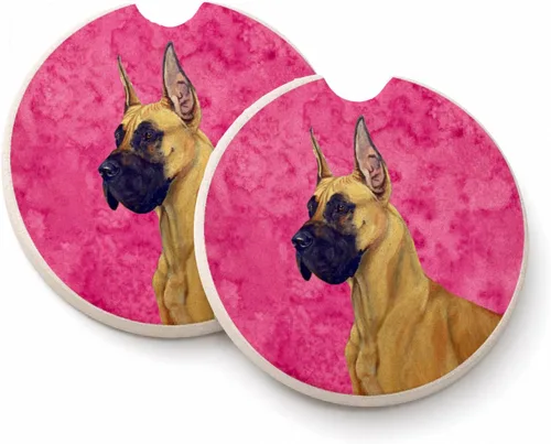 Vista 43 de Caroline's Treasures SS4767-BUCARC - Juego de 2 portavasos para automóvil, diseño de bulldog inglés, absorbentes para automóvil, portavasos