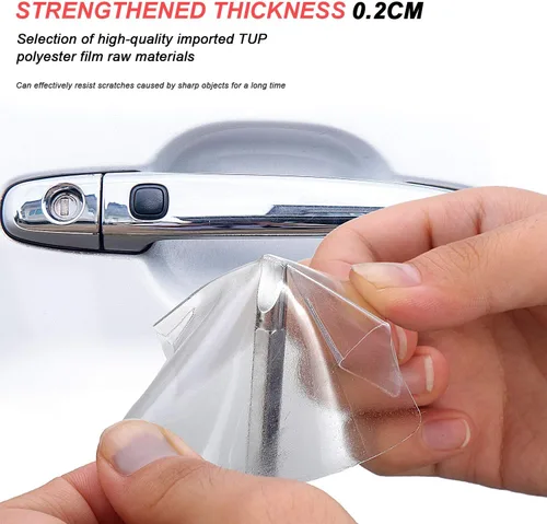 Vista 5 de Protector transparente para manija de puerta de automóvil, película protectora de arañazos para vehículos, película protectora transparente