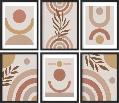 Vista 92 de Juego de galería de collage enmarcado para pared, diseño de plantas de flores de William Morris, ilustraciones de naturaleza silvestre, moderno