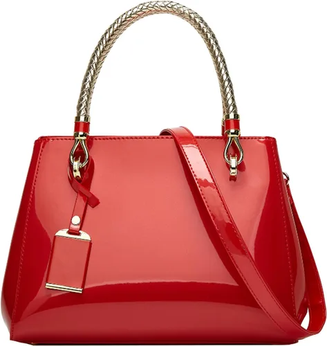 Vista 3 de Bolso elegante para mujer y bolso con asa superior, bolso de hombro de charol