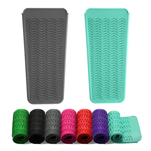 Vista 7 de ZAXOP - Funda de silicona resistente para plancha, rizador, herramientas calientes para el cabello (negro)