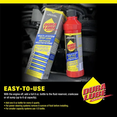 Vista 4 de DURA LUBE Múltiples sistemas de parada de fugas, transmisión, motor, dirección asistida para prevenir o arreglar, 8 onzas