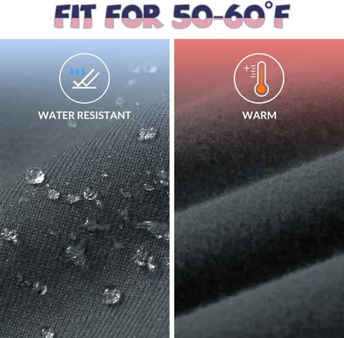 Vista 4 de BALEAF Leggings con forro polar para niñas, repelentes al agua, cintura alta, pantalones atléticos cálidos para invierno, senderismo, correr, yoga