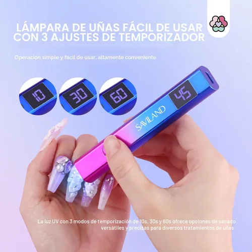 Vista 4 de SAVILAND U V Light for Gel Nails, Mini Handheld U V LED Nail Lamp, 12W Luz A-U V para uñas