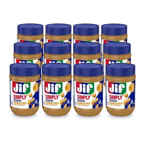 Vista 10 de Simply Jif - Mantequilla de maní cremosa, 15.5 onzas (paquete de 12)