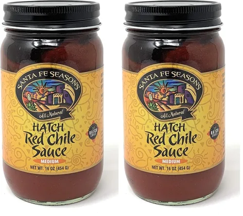 Vista 4 de SANTA FE SEASONS Salsa de chile roja mediana, 16 oz
