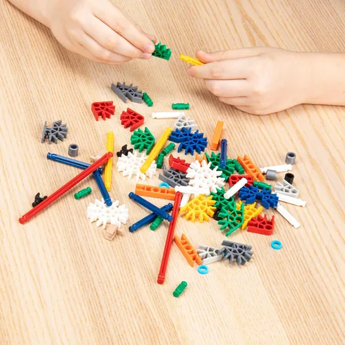 Vista 6 de KNEX Set Deluxe de 80 modelos con bolsa reutilizable - Kit de construcción STEM, juguete de construcción para niños, juego creativo, para niños a