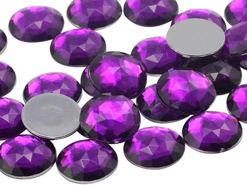 Vista 15 de Allstarco Gemas acrílicas redondas surtidas de 18mm (23/32 pulgadas), 120 Paquete de colores surtidos