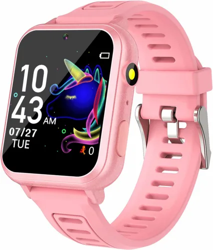 Vista 9 de Sedzofan Reloj inteligente para niños con 24 juegos de rompecabezas, pantalla táctil HD, cámara, reproductor de música, podómetro, despertador