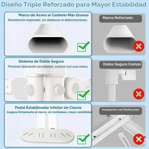 Vista 5 de Paquete de 3 rieles de cama tamaño Queen para niños pequeños, protector de riel de cama ajustable de altura especialmente diseñado para camas