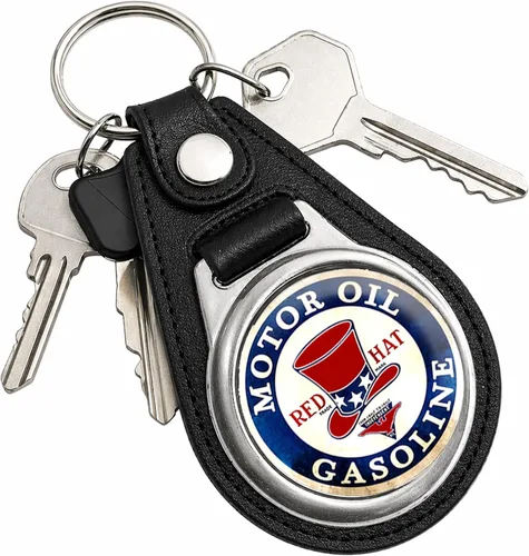 Vista 29 de Brotherhood Round Key Chain for Vintage Motor Oil, Petroleum, and