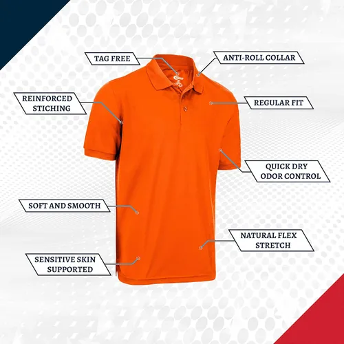 Vista 23 de Premium Wear - Camisetas tipo polo para hombre, con gran absorción de humedad