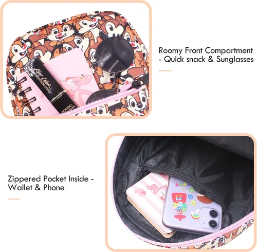 Vista 4 de Cartoon Small Nylon Bag Multipurpose Causal Daypack for Travel Trip Shopping Tablet iPad Mini up to 8 inches
