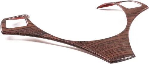 Vista 3 de 4 estilos ABS cromo para BMW E90 serie 3 2005-2012 volante de coche decoración marco ajuste accesorios (grano de madera de pino)