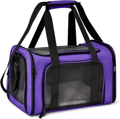 Vista 15 de Transportador Henkelion para Gatos y Perros Portador de Mascotas para Gatos / Perros Pequeños / Medianos Cachorros (Hasta 15lbs), Portador de Perros