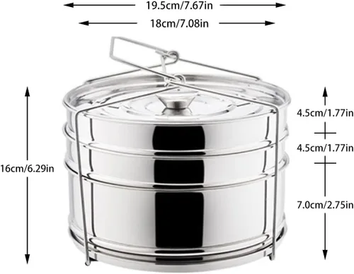 Vista 2 de Sartenes instantáneos con eslinga, cocina 3 platos a la vez