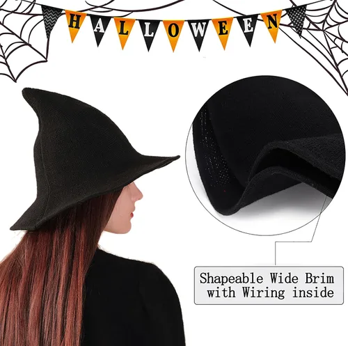 Vista 4 de Ibeauti Disfraz de bruja de Halloween para mujeres y niñas, disfraz gótico de bruja, falda tutú, falda de tutú, calcetines altos hasta la rodilla