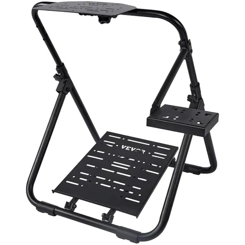 Vista 9 de VEVOR Soporte plegable para volante de carreras, base universal ajustable en altura compatible con Logitech y Thrustmaster Racing Wheel y Pedal