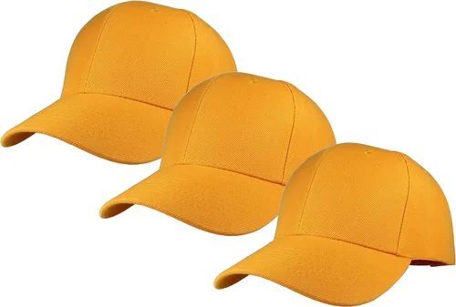 Vista 32 de Gelante - Gorra lisa de béisbol ajustable con correa trasera (3 unidades)