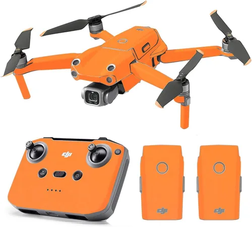Vista 43 de SopiGuard Skin for DJI Mavic Air 2s Juego completo de calcomanías de vinilo de precisión + controlador + 3 fundas de batería (3M negro carbón)