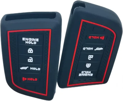 Vista 4 de 2 piezas de funda de llave inteligente de silicona para control remoto Acura RDX MDX Integra A-spec 2022 2023 2024 con 5 botones (negro)