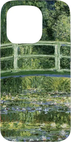 Vista 14 de Monets - Carcasa para iPhone 17 con diseño de lirios de agua y puente japonés