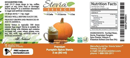 Vista 4 de Stevia Select Stevia Drops Pumpkin Spice, Caramel, & Maple Keto Coffee Sabores Sin Azúcar Paquete Paquete (3) Sabor Stevia 2 Oz.