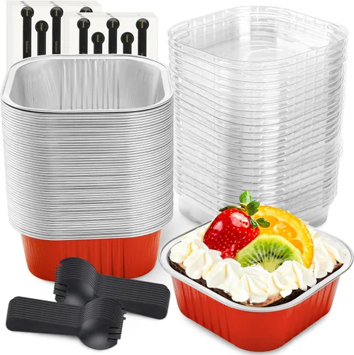 Vista 14 de NPLUX Mini moldes para pasteles de Halloween, 50 onzas, color oro negro