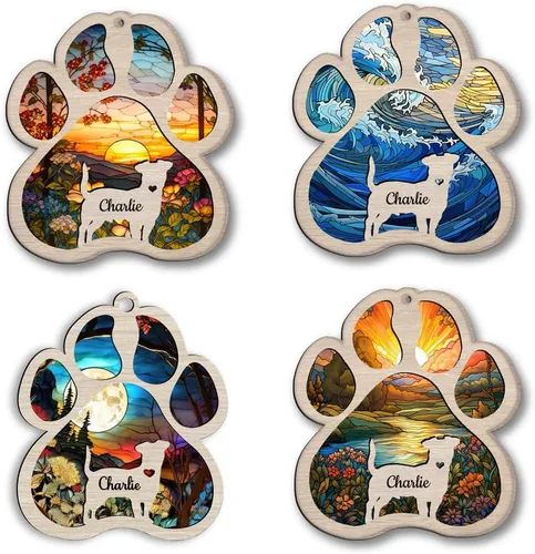 Vista 3 de Regalos conmemorativos personalizados para perros afganos, adorno de perro afgano personalizado, árbol de Navidad, regalo de recuerdo de mascotas