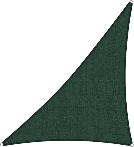Vista 9 de Toldo triangular derecho, color verde, 2 x 2 x 3 pies, tela permeable al aire, toldo resistente para patio, jardín, al aire libre