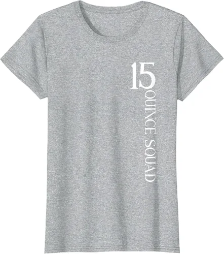 Vista 77 de Quince Squad Quinceanera 15th Birthday - Camiseta de quinceañera para niñas Asphalt Grey