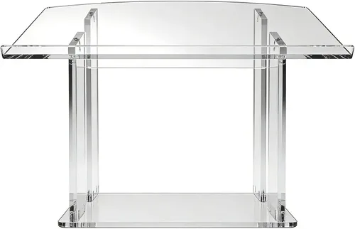 Vista 3 de ¡Artículo devuelto! FixtureDisplays® Mesa Acrílico Plexiglás Podio Púlpito Atril Lucite Transparente RTN1803-6-NPF