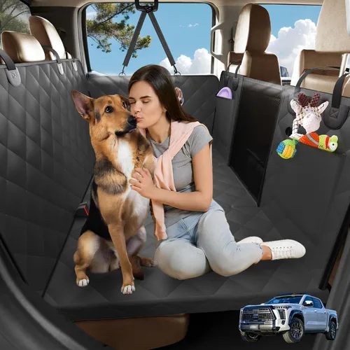 Vista 13 de Funda de asiento trasero para perro, hamaca para perro de fondo duro para automóvil, impermeable, suave, extensor de cama de viaje, soporta 400
