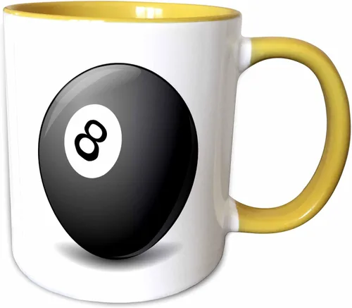 Vista 7 de Florene Juegos – # 8 de bolas de billar – Tazas, Negro/Blanco