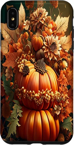 Vista 11 de iPhone 16 Vintage hojas caídas otoño calabaza especia feliz otoño caso