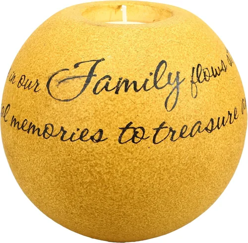 Vista 2 de Pavilion Gift Company 5676 Comfort Candles - Portavelas redondo de 5 pulgadas, familia