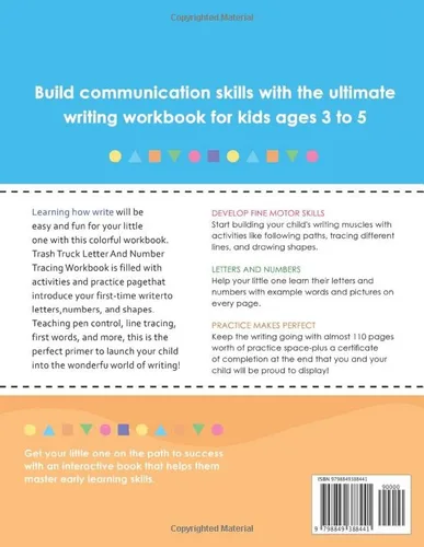 Vista 2 de Letter and Number Tracing Workbook Practice Pre-Writing Skills, Pen Control, and Tracing Letters! (My First Preschool Skills Workbooks)