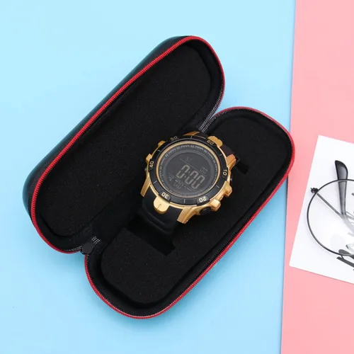 Vista 3 de Estuche de viaje de EVA para reloj, estuche de transporte para relojes, con cremallera, organizador de relojes, estuche organizador de relojes