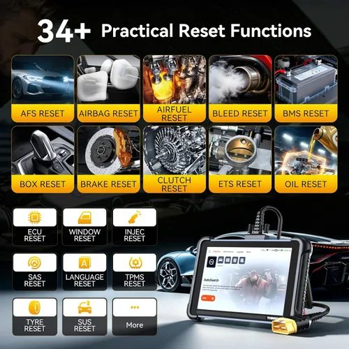 Vista 6 de THINKCAR Herramienta de diagnóstico del escáner OBD2, herramienta de escaneo de automóvil ThinkScan 689 con función de reinicio de 34, escáner